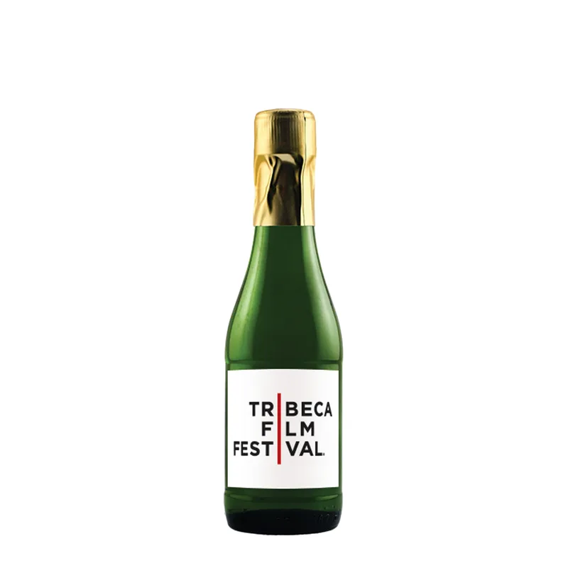Labeled Mini CA Champagne Sparkling Wine w/Full-Color Custom Label