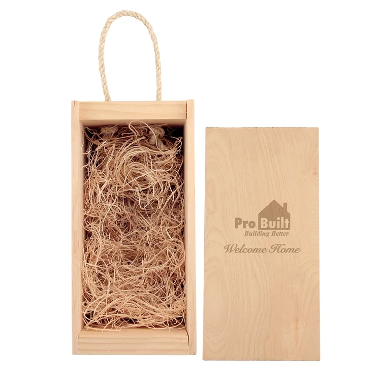 Rustic Laser-Engraved Patrón/Romeo Wood Box