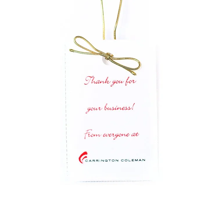 Color Printed Single-Sided Hang Tag w/White Background