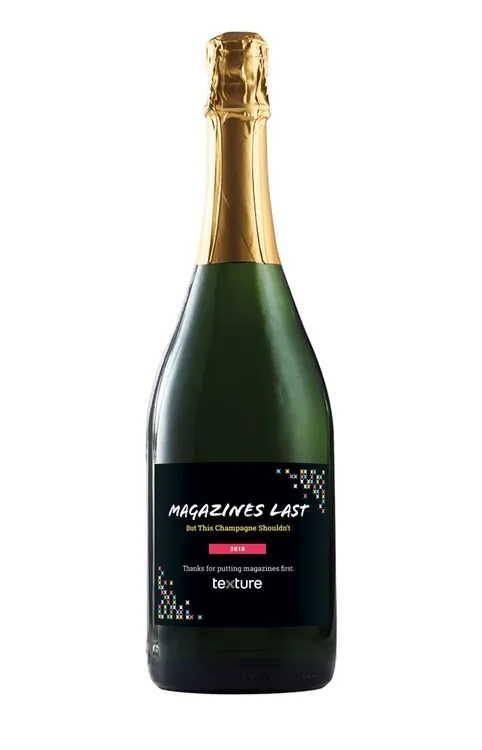 Labeled Non-Alcoholic Sparkling Grape Juice w/Full-Color Custom Label