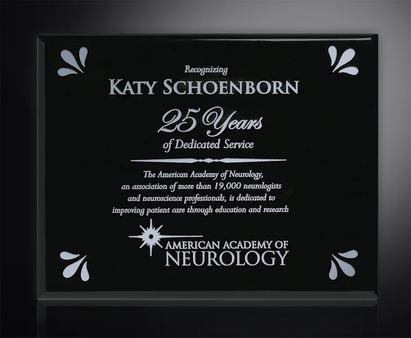Aberdeen Black Laser Plaque 10-1/2" x 13"