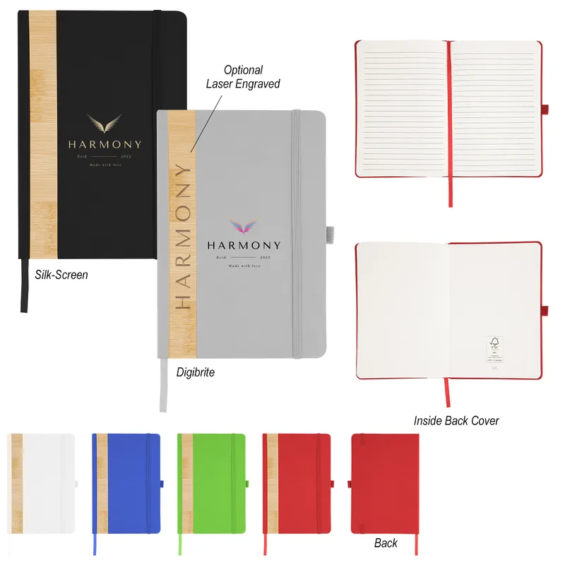 Recycled Pu And Bamboo Accent Journal