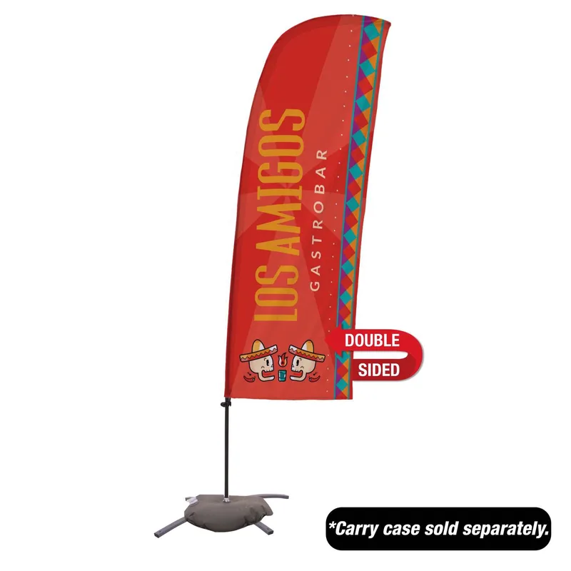 7.5' Value Blade Sail Sign Flag Kit Double-Sided Cross Base view 2