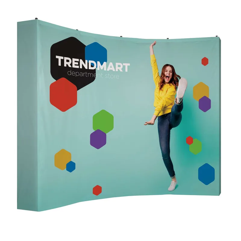 10' Curved Splash Floor Display Wrap Kit (Poly Knit) view 2