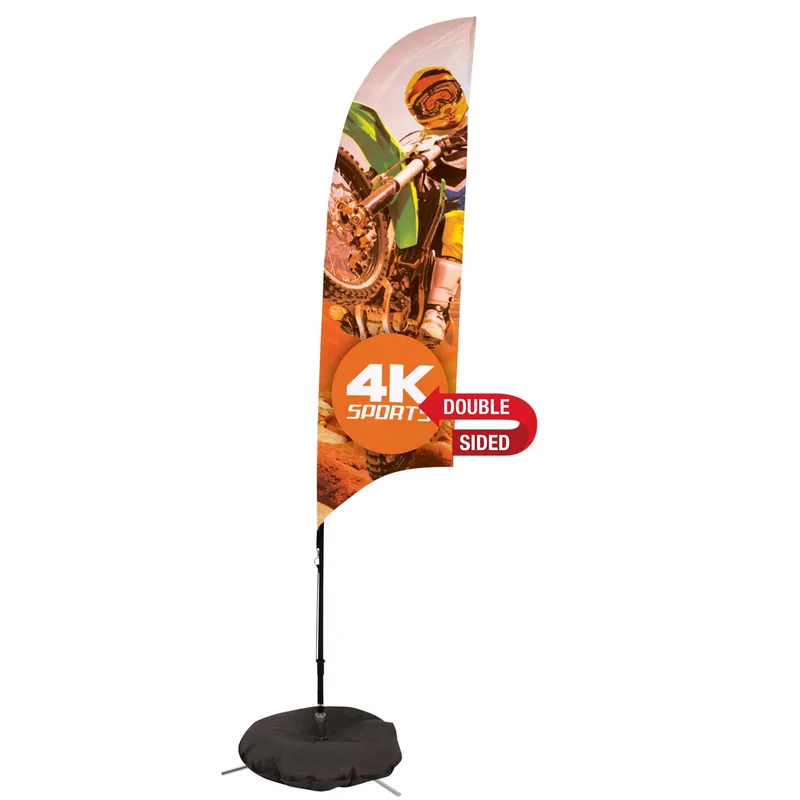 7' Streamline Razor Sail Sign Flag, 2-Sided, 3-Leg Scissor view 2