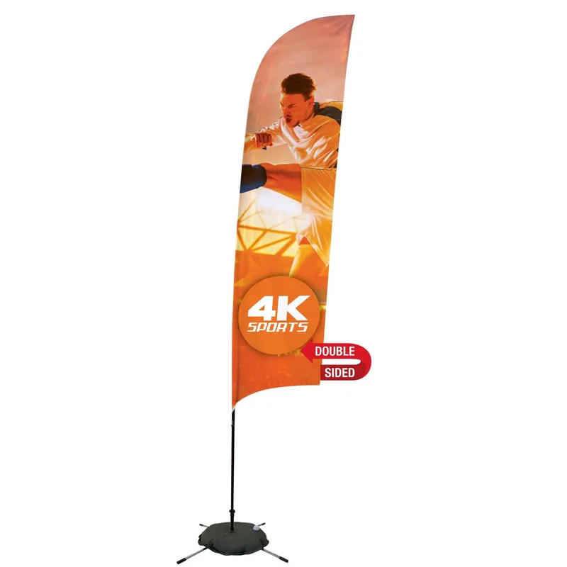 13' Streamline Razor Sail Sign Flag, 2-Sided, Scissor Base view 2