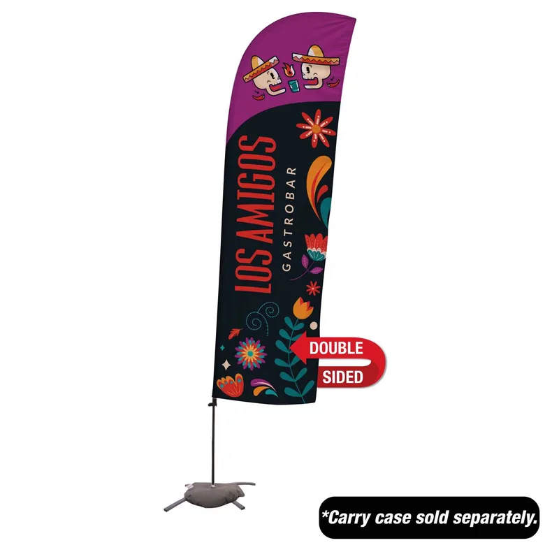 10.5' Value Blade Sail Sign Flag Kit Double-Sided Cross Base view 2