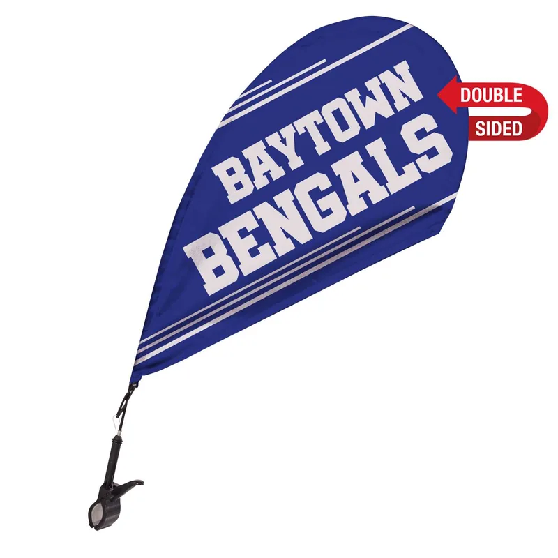 Mini Teardrop Sail Sign Flag w/Clip-On Base Kit Double-Sided view 2