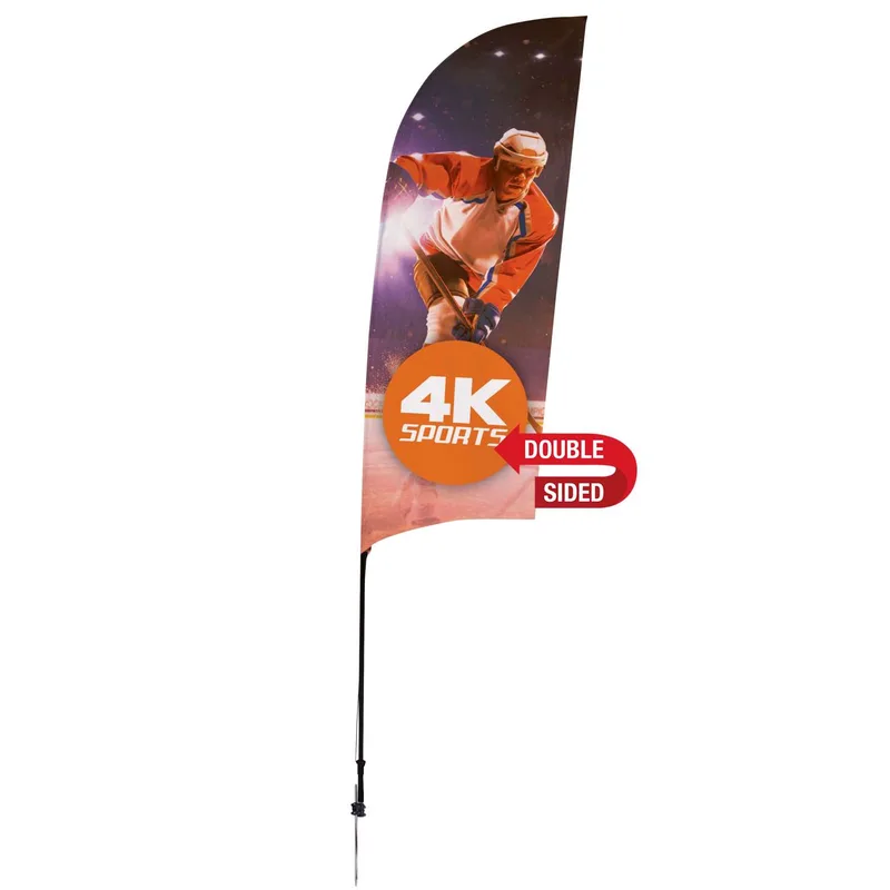 9' Streamline Razor Sail Sign Flag, 2-Sided, Ground Spike view 2