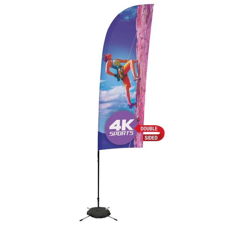 9' Streamline Blade Sail Sign Flag, 2-Sided, Scissor Base view 2