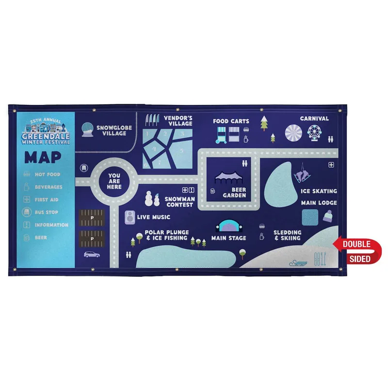 4' x 8' 18 oz. Vinyl Banner Double-Sided view 2