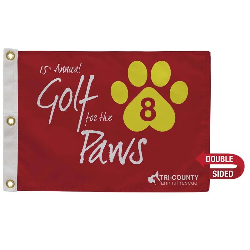 Golf Flag with Canvas Heading Double-Sided view 2