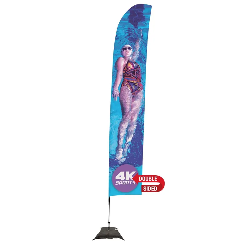 17' Streamline Blade Sail Sign Flag, 2-Sided, Scissor Base view 2