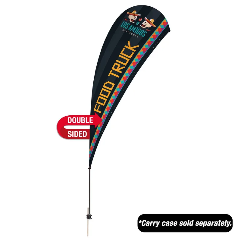 13' Value Teardrop Sail Sign Flag - 2-Sided with Spike view 2