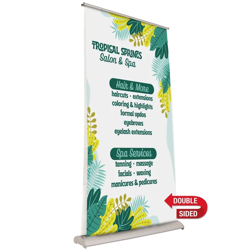 46.5" Deluxe Pro Retractor (2-Banner, No-Curl Opaque) view 2