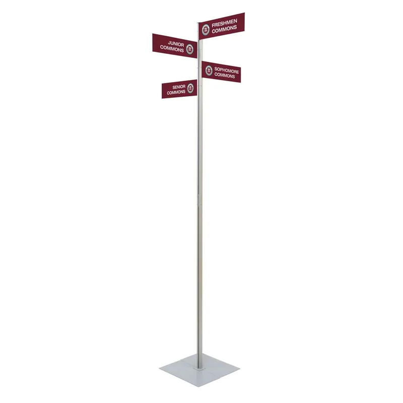 Wayfinding Rectangle Sign Post Kit (4 Signs) view 2