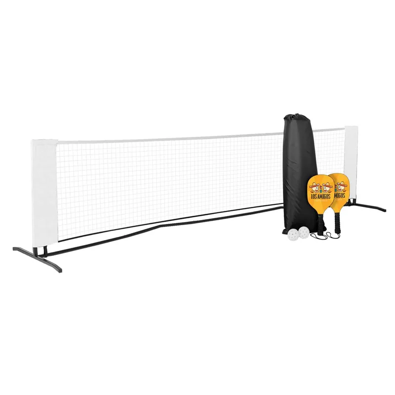 Pickleball Set with Net, Single-Sided Paddles view 2