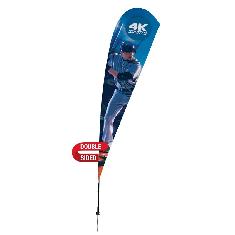15' Streamline Teardrop Sail Sign Flag, 2-Sided, Spike view 2