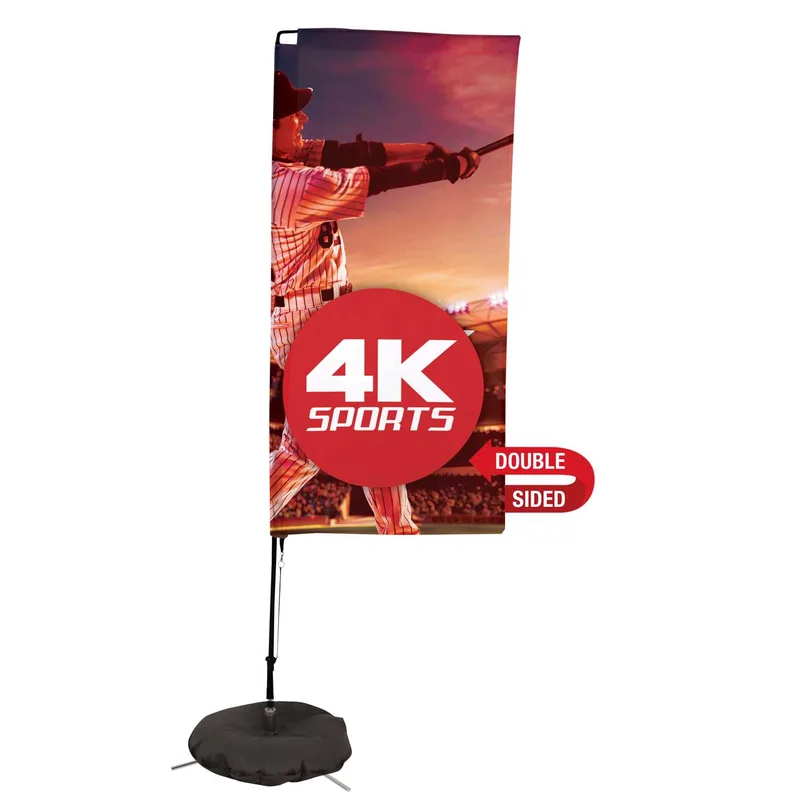 7' Streamline Rectangle Sail Sign Flag, 2-Sided, Scissor view 2
