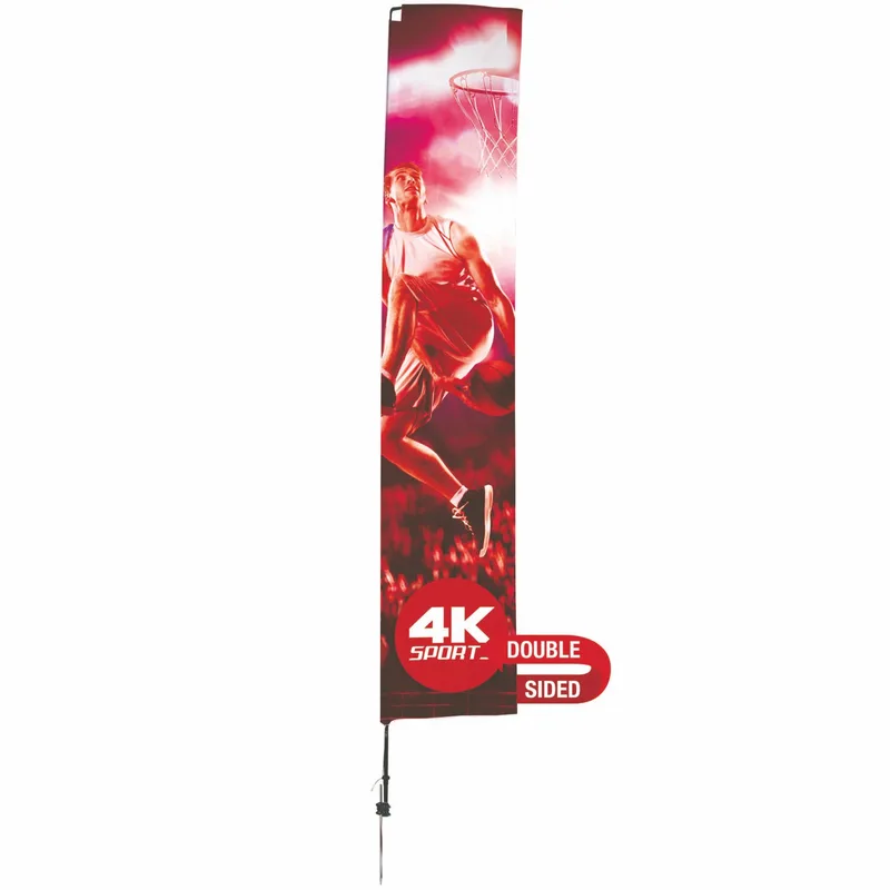 14.5' Streamline Rectangle Sail Sign Flag, 2-Sided, Spike view 2