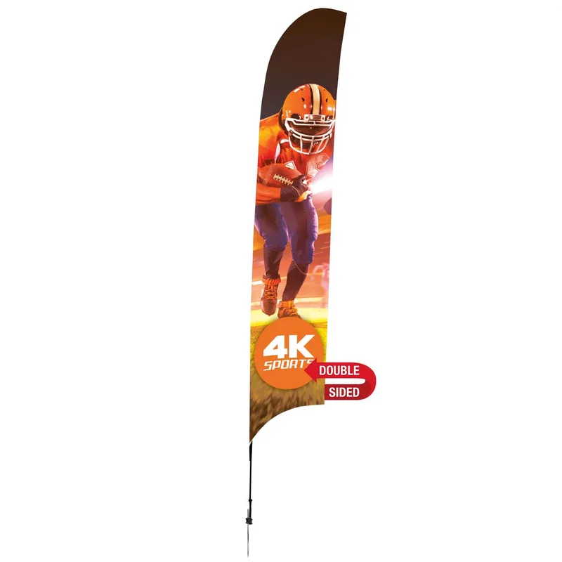 17' Streamline Razor Sail Sign Flag, 2-Sided, Ground Spike view 2