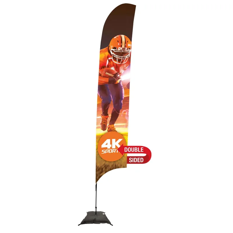 17' Streamline Razor Sail Sign Flag, 2-Sided, Scissor Base view 2