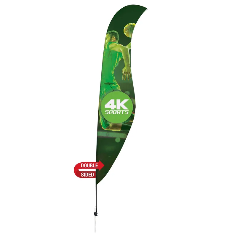 17' Streamline Sabre Sail Sign Flag, 2-Sided, Ground Spike view 2