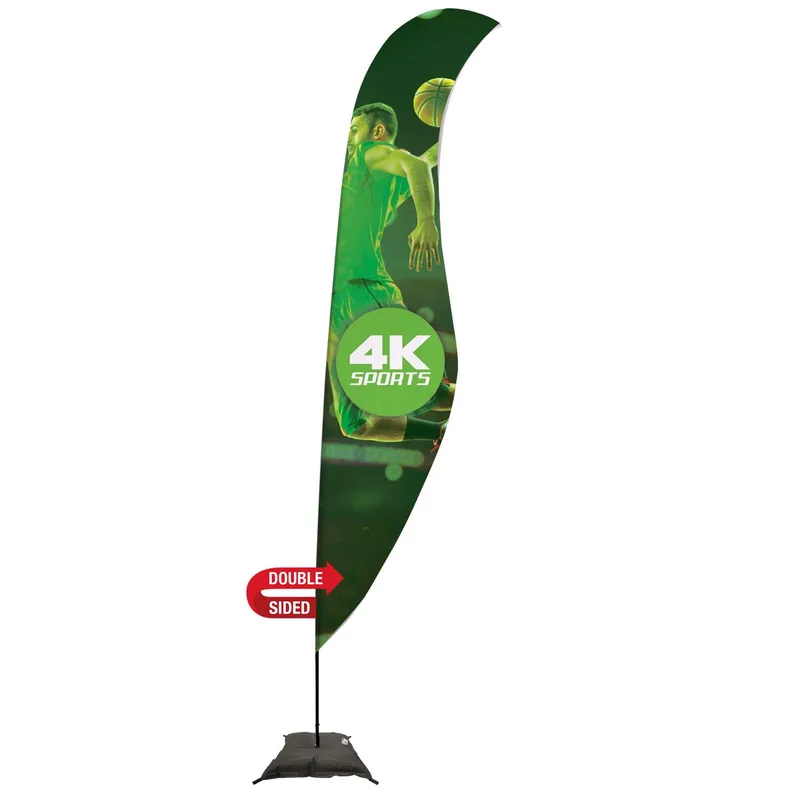 17' Streamline Sabre Sail Sign Flag, 2-Sided, Scissor Base view 2