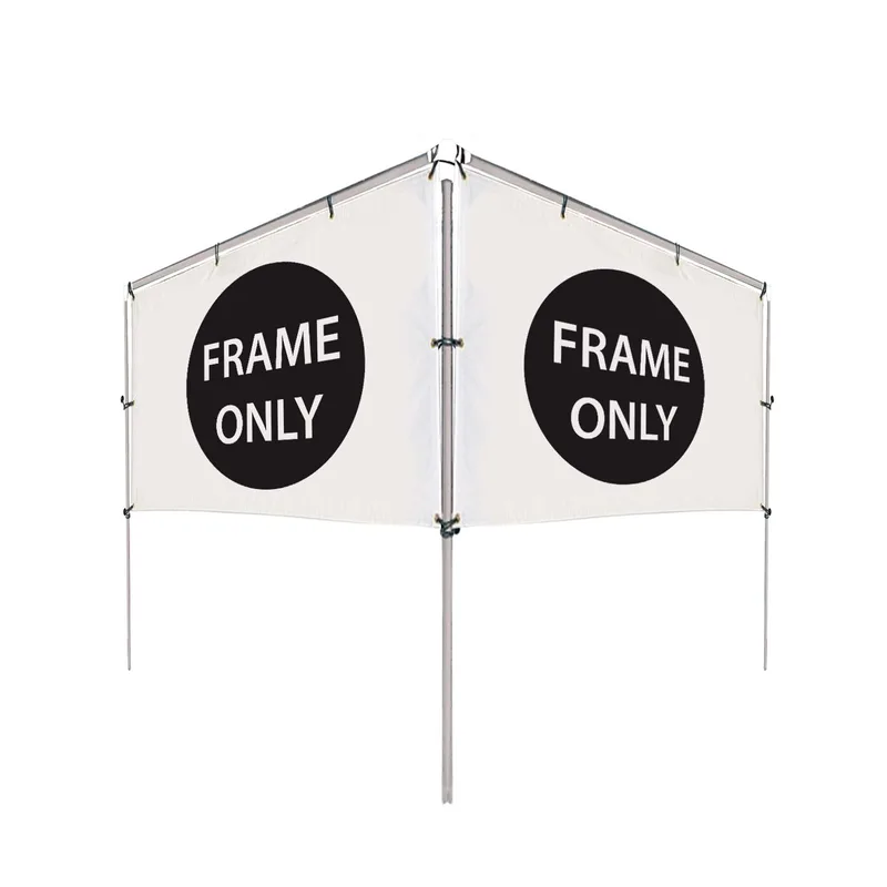 10'W x 5'H In-Ground Banner Hardware - V-Shape Banner view 2