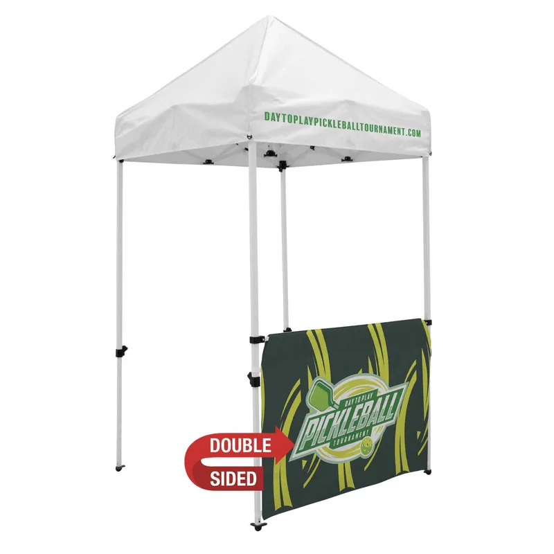 5' Economy Tent Half Wall (Dye Sublimated, Double-Sided) view 2