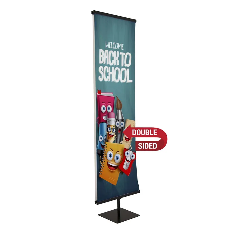 24" Everyday Snap Rail Double-Sided Banner Display Kit view 2
