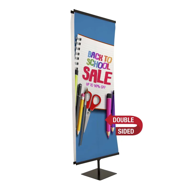 30" Everyday Snap Rail Double-Sided Banner Display Kit view 2