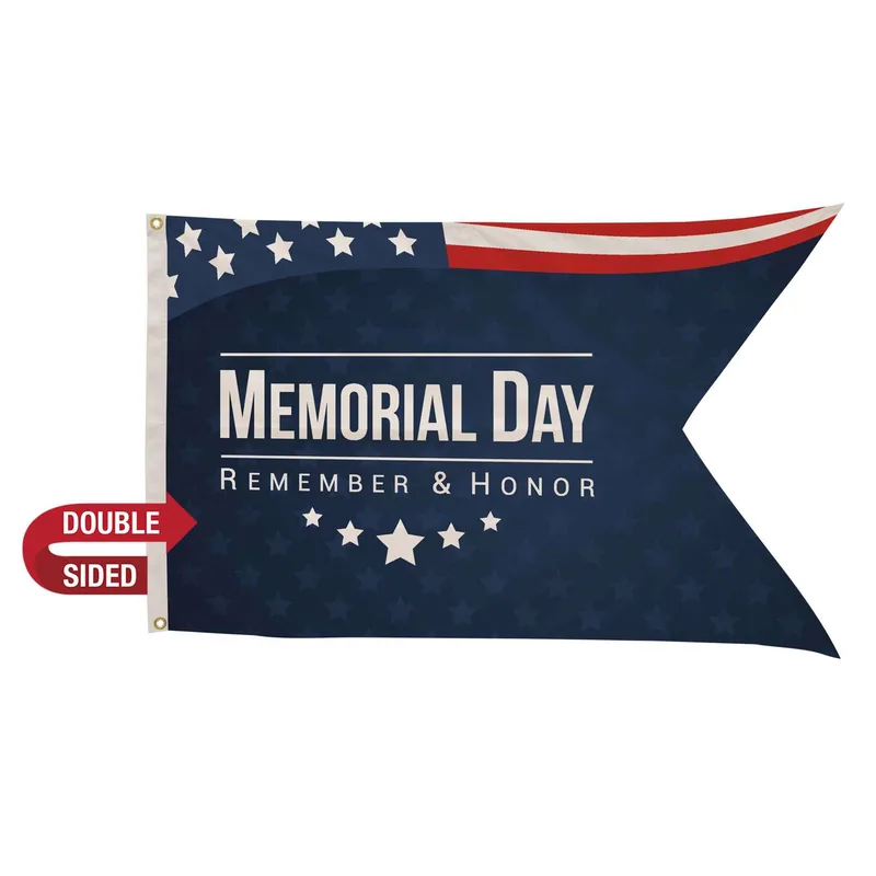 2.5' x 4' Nylon Guidon Flag Double-Sided view 2