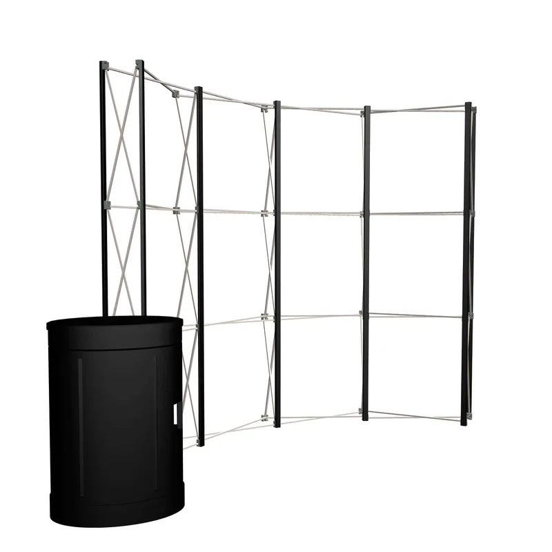 10' Curved Show 'N Rise Floor Display Hardware view 2