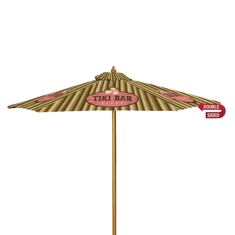 7' Wood Market Umbrella Kit Double-Sided (Dye Sublimation) view 2