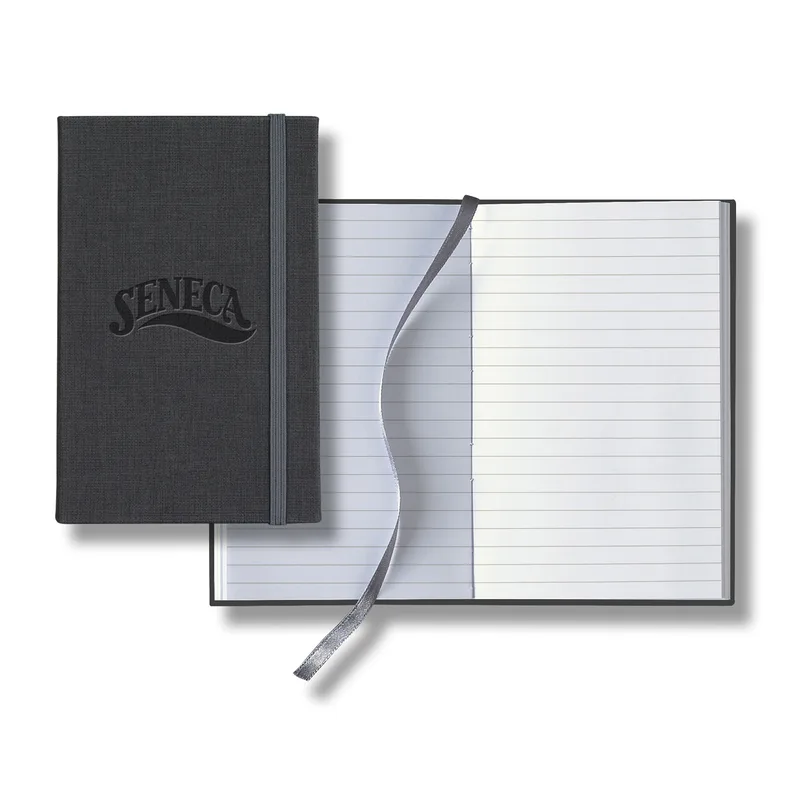 Castelli Linen Banded Pico Lined White Page Journal view 4