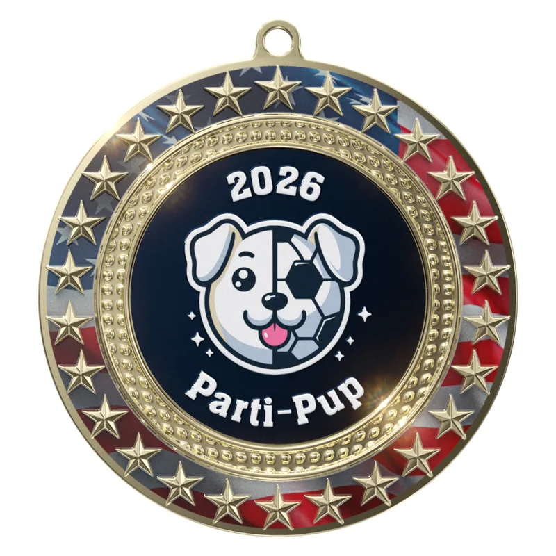 Vibraprint® Radiant Star Patriotic Insert Medallions (3") view 3
