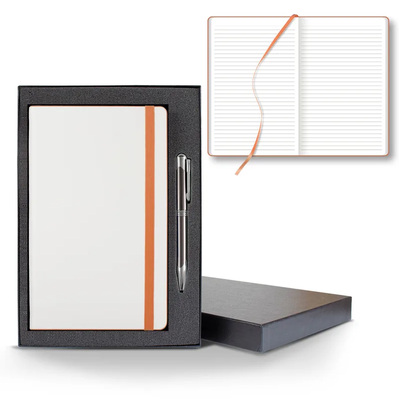 Castelli White Laser Medio Lined White Page Journal Gift Set view 2