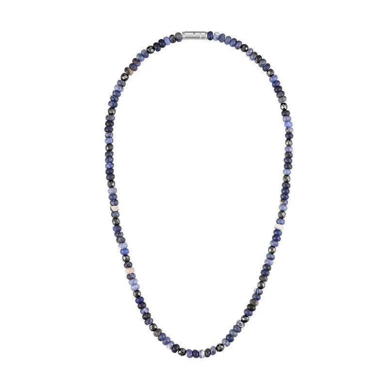 Bulova Jewelry Sterling Silver Marine Star Beaded Necklace