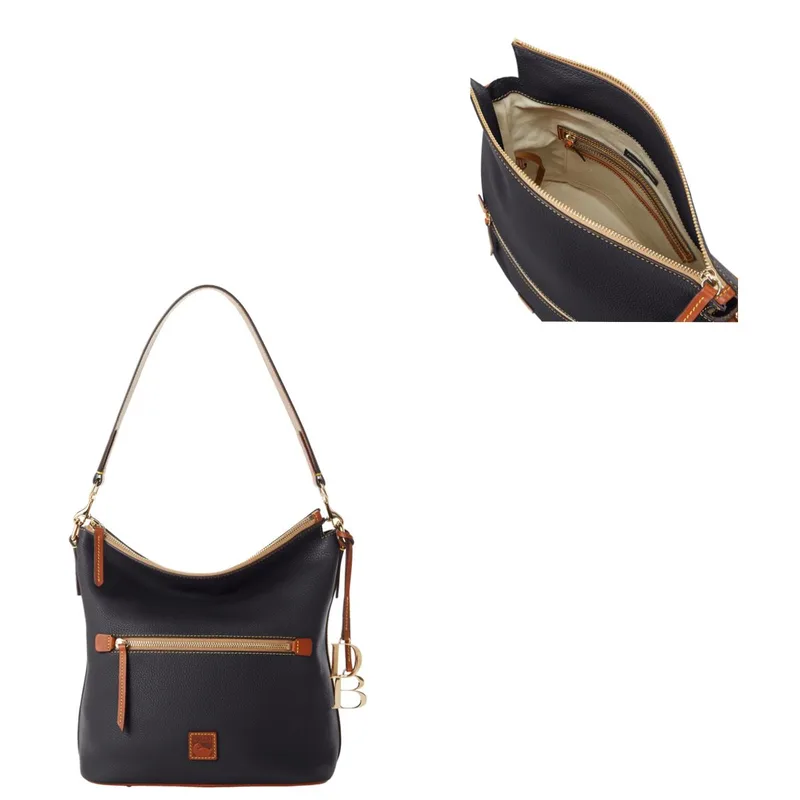 Dooney & Bourke Black Pebble Grain Large Sac
