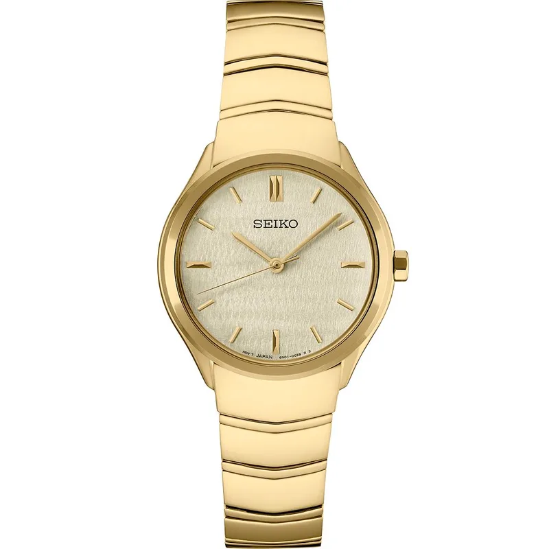 Seiko Watch Essentials Sgp Quartz Champagne Dial