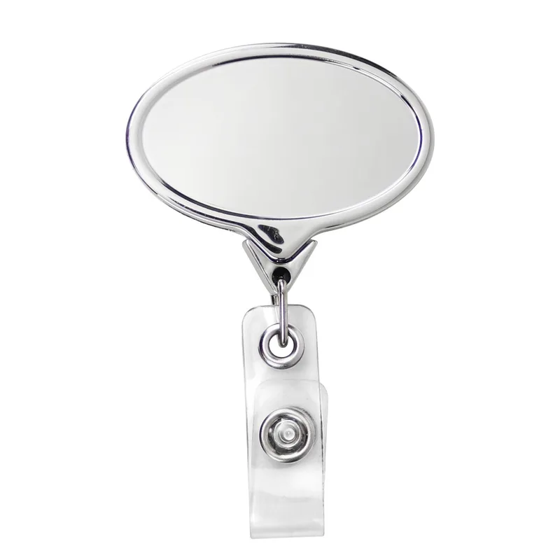 Metallic Finish Jumbo Oval Retractable Badge Reel view 2