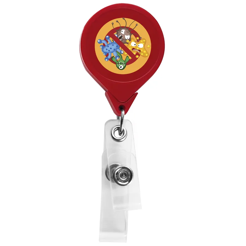 Anti-Microbial Round 2 Strap Retractable Badge Reel view 6