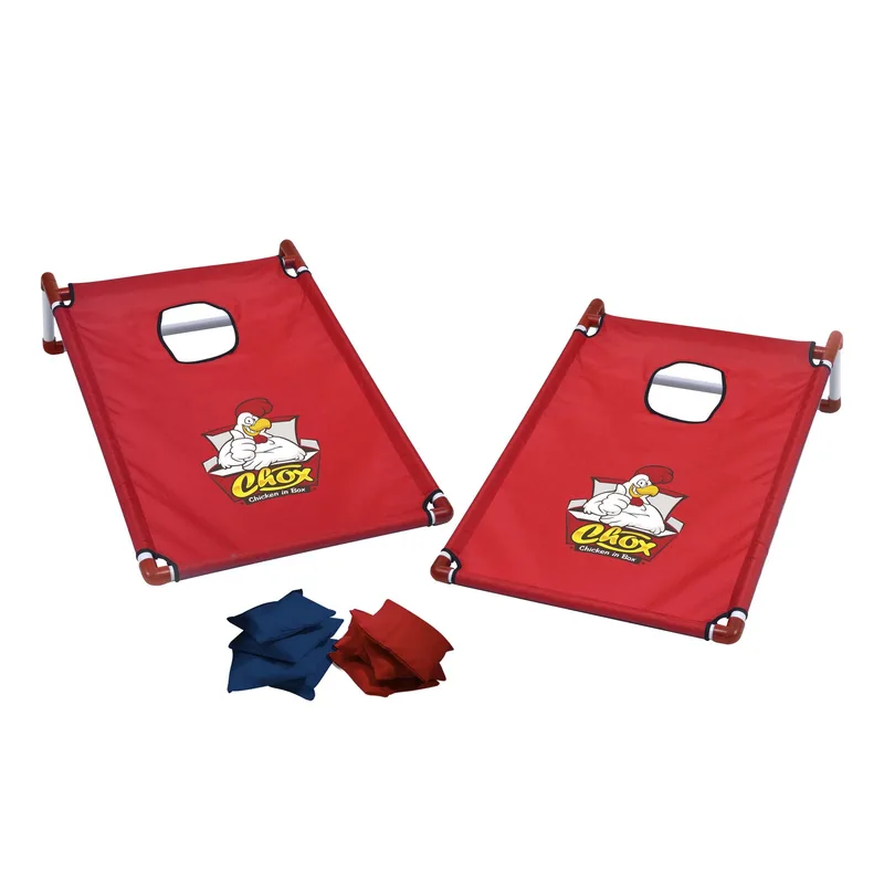 Portable Cornhole, 4 Navy & Red Bean Bags view 7