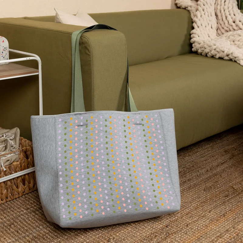 Large Heathered Jersey Knit Neoprene All Day Tote view 2