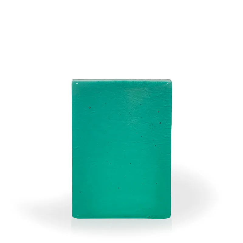 Maldives Teal Vertical Wedge Recycled Glass Award, 7" view 2