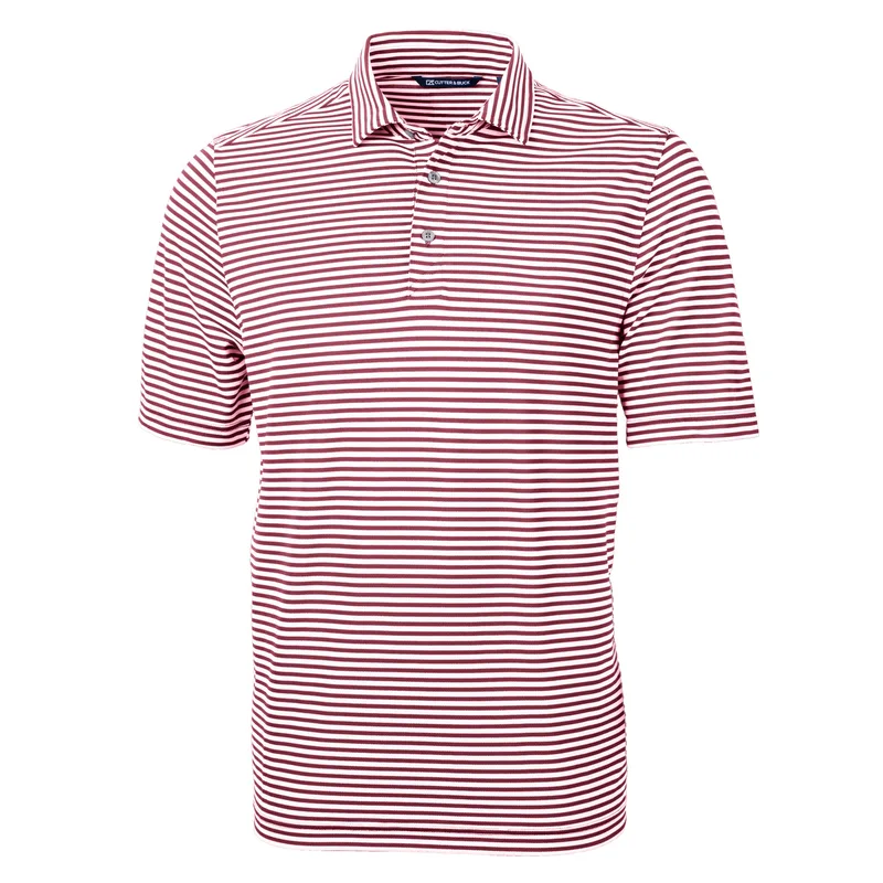 Cutter & Buck Virtue Eco Pique Stripe Recycled Mens Polo view 3