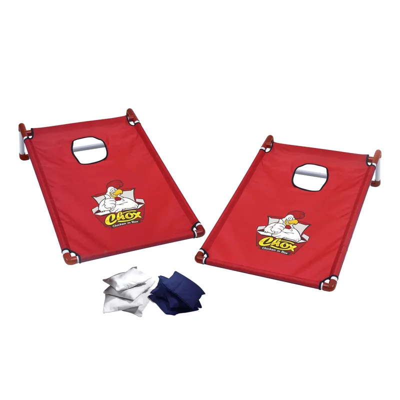 Portable Cornhole, 4 Navy & White Bean Bags view 7