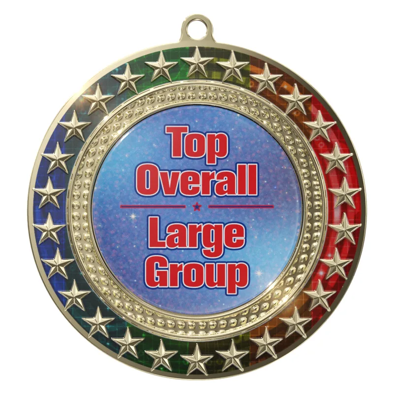 Vibraprint® Radiant Star Multicolor Insert Medallions (3") view 3