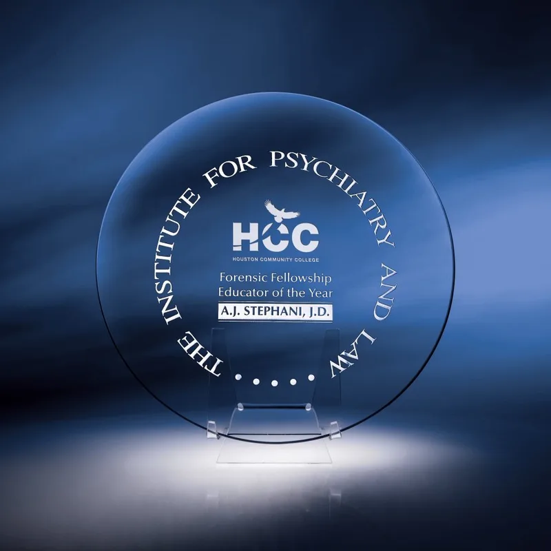 10" Quest Jade Crystal Award Plate